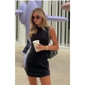 Reformation Nataly Knit Dress black